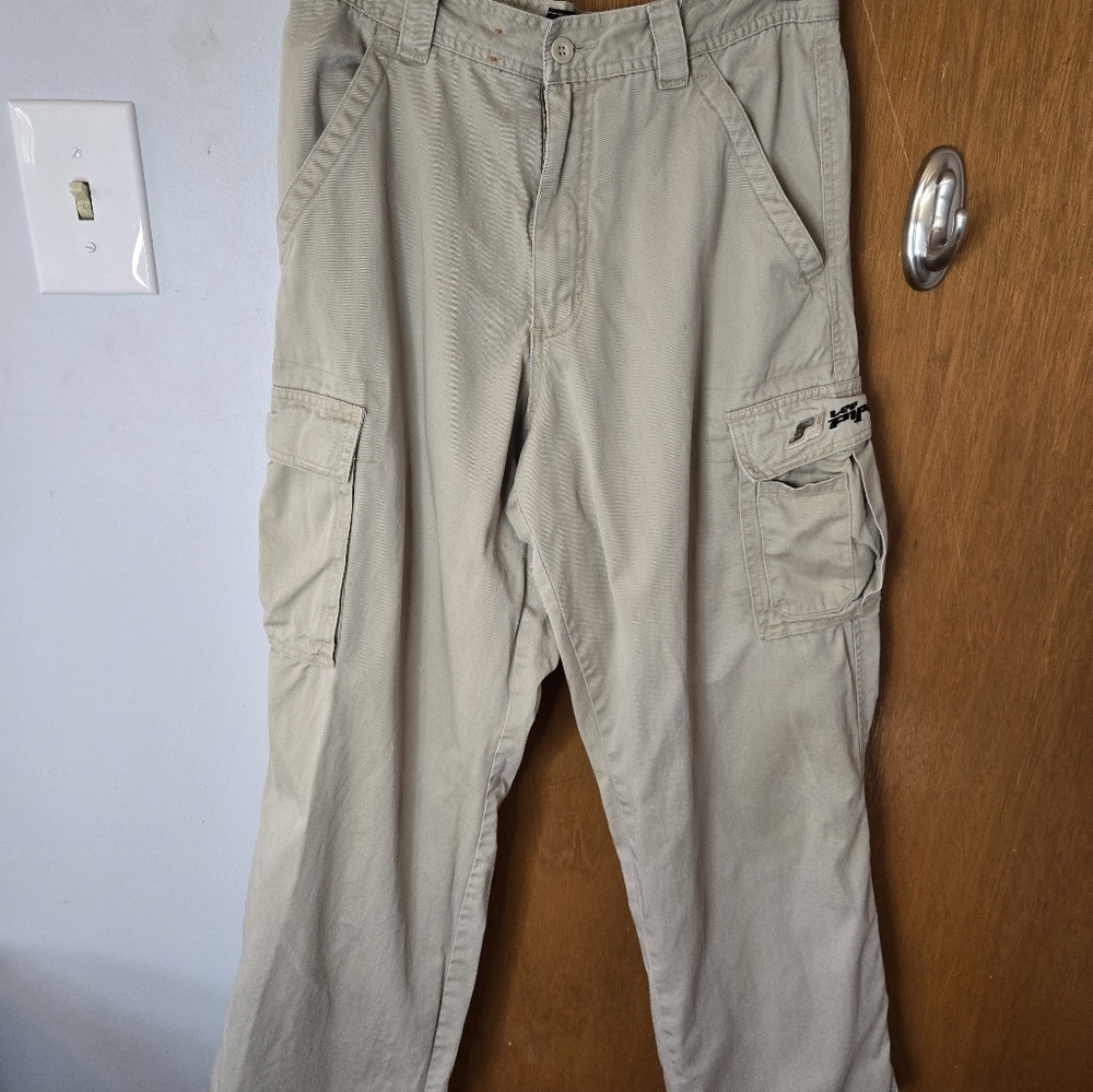 NWOT, Pipper By LEE, Boy's Beige Flannel lined Cargo Pants Size 18 - Picture 6 of 8
